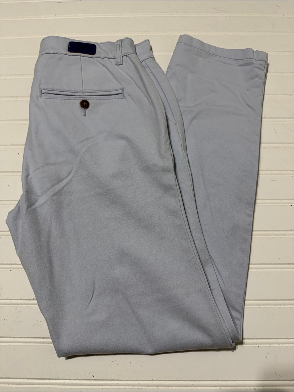 Mugsy Skylines Chino Pants Men's 32x32 Light Blue Stretch Slim Fit Comfort